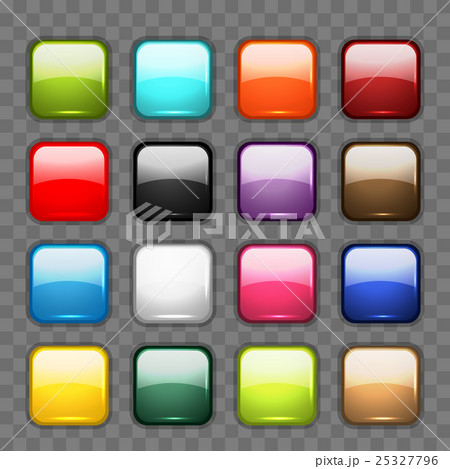 Set of glossy button icons for your design 25327796