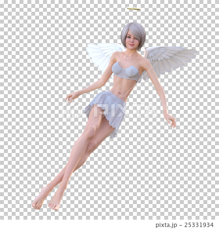 Pose a cute angel perming3DCG illustrations material 25331934