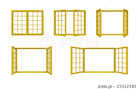 窓 アニメーションのイラスト素材