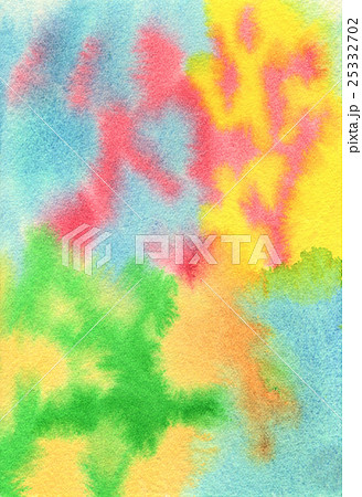 虹色の手描き水彩背景テクスチャのイラスト素材