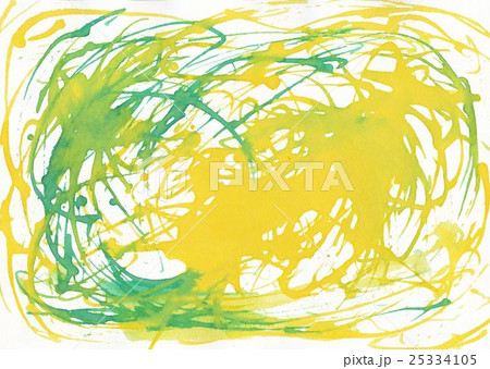 黄と緑の躍動感ある抽象画のイラスト素材 [25334105] - PIXTA