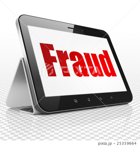 Security concept: Tablet Computer with Fraud on 25359664