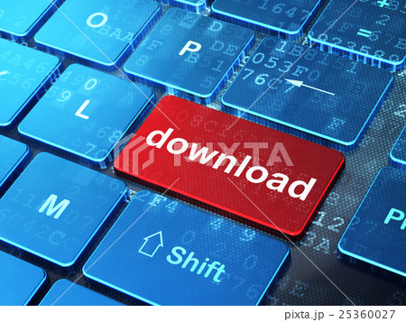 Web design concept: Download on computer keyboard 25360027