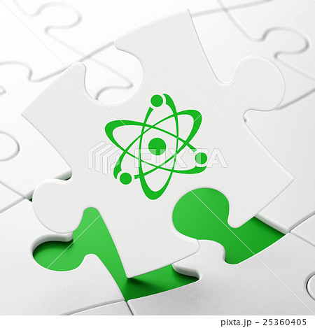 Science concept: Molecule on puzzle background Science concept: Molecule on puzzle background 25360405
