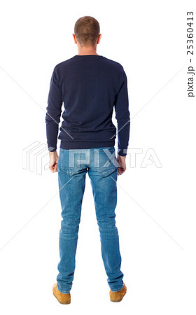Back view of man in jeans. 25360413
