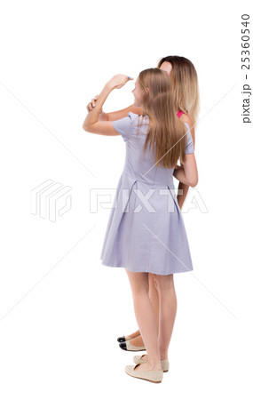 Back view of two young girl. Back view of two young girl. 25360540
