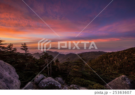国師ヶ岳からの朝焼け 25363607