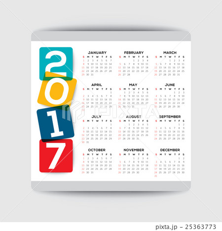 2017 calendar vector template 2017 calendar vector template 25363773