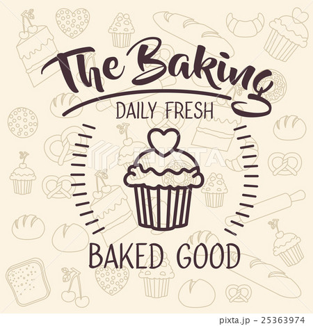 Muffin of bakery food design 25363974