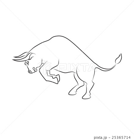 Angry bull attack isolated on white background. Angry bull attack isolated on white background. 25365714