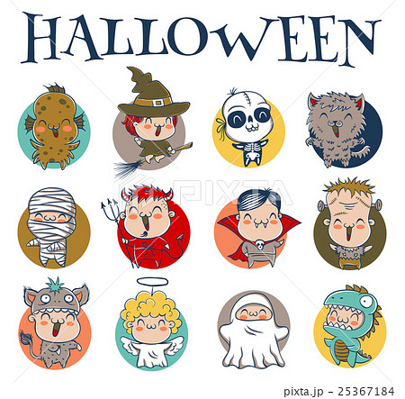 children with costumes for Halloween children with costumes for Halloween 25367184