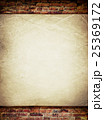 Grunge beige paper on old weathered brick wall  25369172