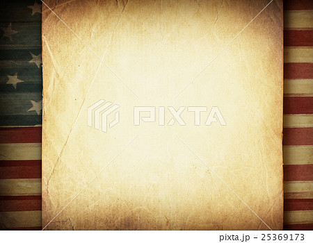 Empty beige grunge old paper sheet on american  25369173