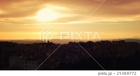 Typical Mediterranean town on sunset. Evening. Typical Mediterranean town on sunset. Evening. 25369772