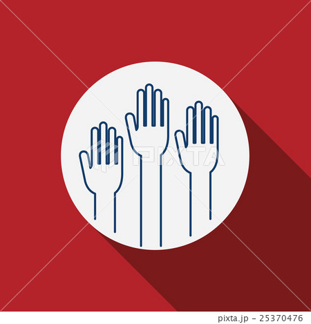 hand of vote inside circle concept hand of vote inside circle concept 25370476