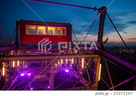 View on city at top ferris wheel 25371197