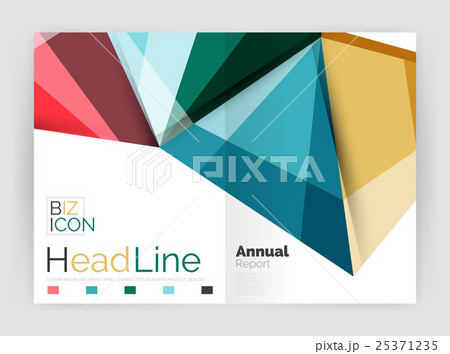 Vector annual report geometric template 25371235
