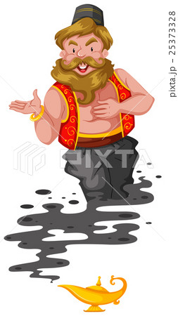 Genie flying out of the lamp 25373328