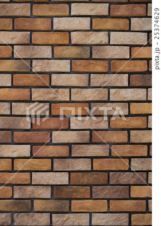 レンガブロックの壁の写真素材