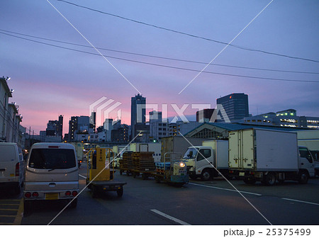 築地市場の朝焼け （東京都中央卸売市場） 2016春 25375499