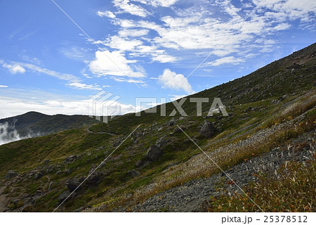 茶臼岳（那須岳）山頂の草紅葉（栃木県） 25378512