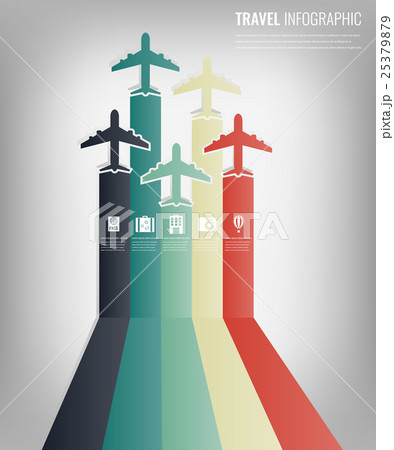 Travel infographic template with colorful 25379879