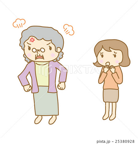 攻撃的になるシニア女性 25380928