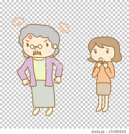 攻撃的になるシニア女性 25380928