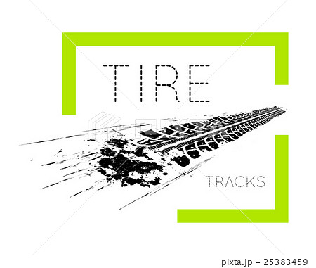 Tire tracks on white Tire tracks on white 25383459