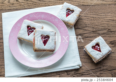 Pecan Cookies with Cherry Filling 25384604