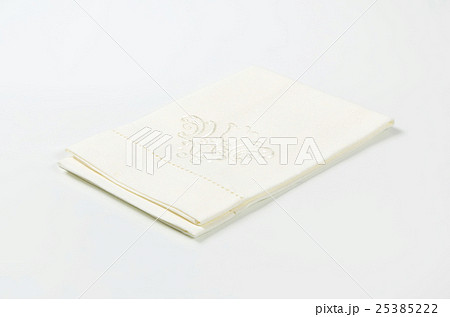 embroidered white napkin embroidered white napkin 25385222