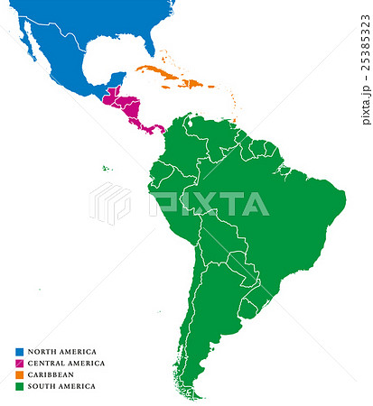 Latin America subregions map 25385323