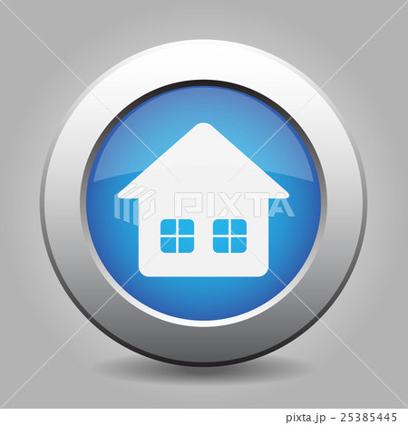 icon - home with two windows and shadow 25385445