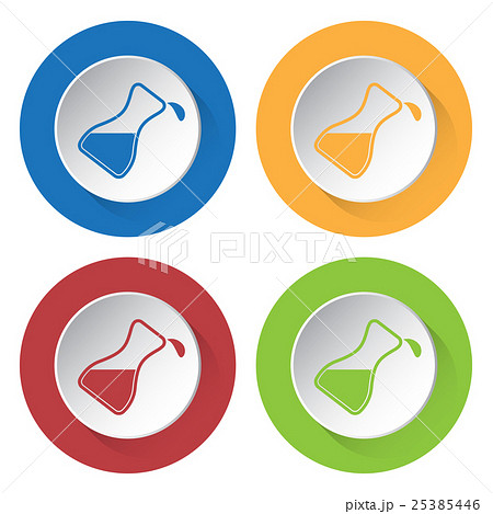 set of four icons - flask with a drop 25385446