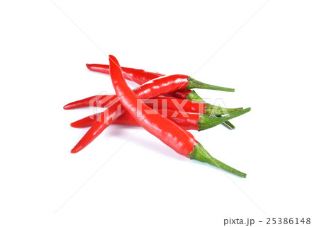 Hot chili peppers isolated on white background 25386148