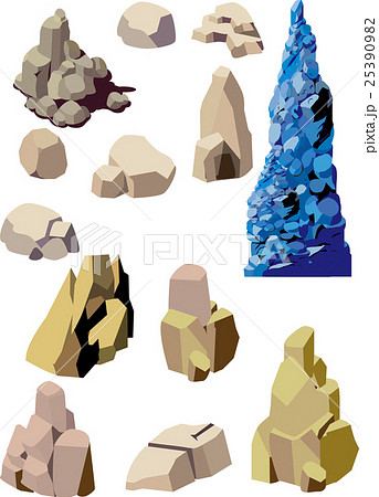 岩石のイラスト素材