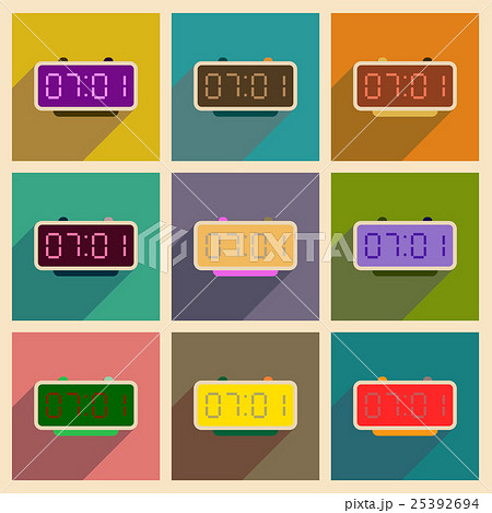 Concept of flat icons with long shadow football 25392694