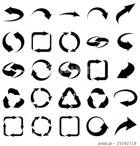 Twenty five arrows icons set collections Twenty five arrows icons set collections 25392718