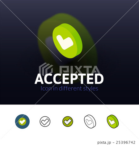 Accepted icon in different style Accepted icon in different style 25396742