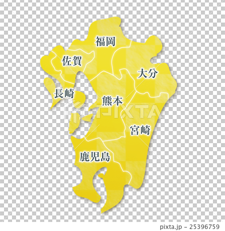 九州地図のイラスト素材