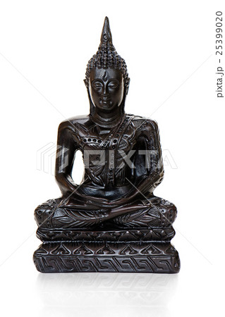 traditional bronze Buddha statuette isolated traditional bronze Buddha statuette isolated 25399020