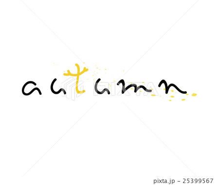 Autumn lettering, flat style Autumn lettering, flat style 25399567
