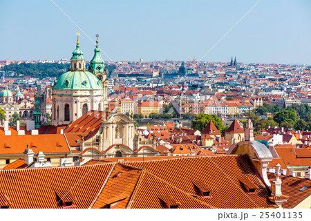 Prague cityscape and Church of St. Nicholas 25401135