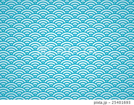 和柄 青海波のイラスト素材 25401693 Pixta