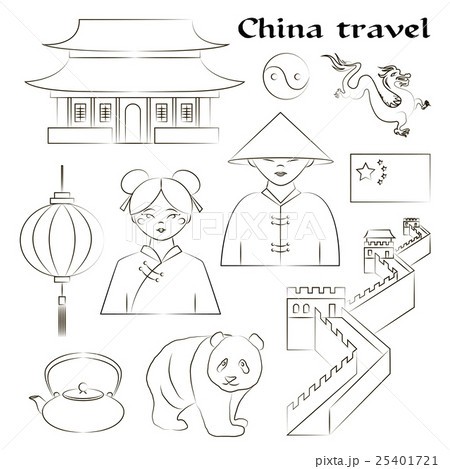 Travel to China. Set of icons 25401721