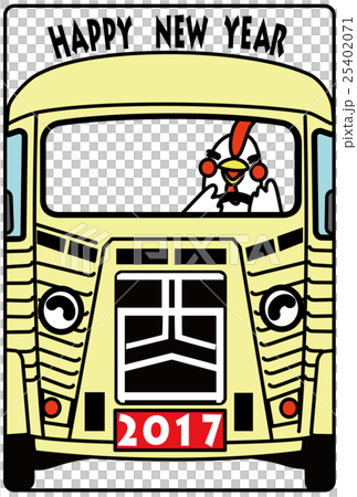 New Year's card illustration 2017 09 _ Old Van _ 01 25402071