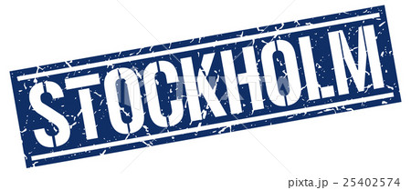 Stockholm blue square stamp 25402574