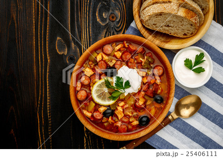 Solyanka - Russian traditional meat soup 25406111