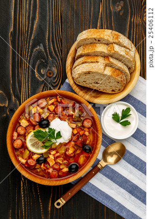 Solyanka - Russian traditional meat soup 25406112