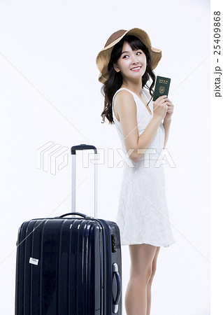 A young woman excited for vacation A young woman excited for vacation 25409868